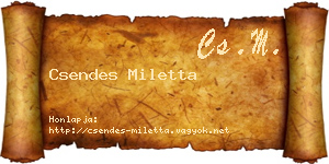 Csendes Miletta névjegykártya